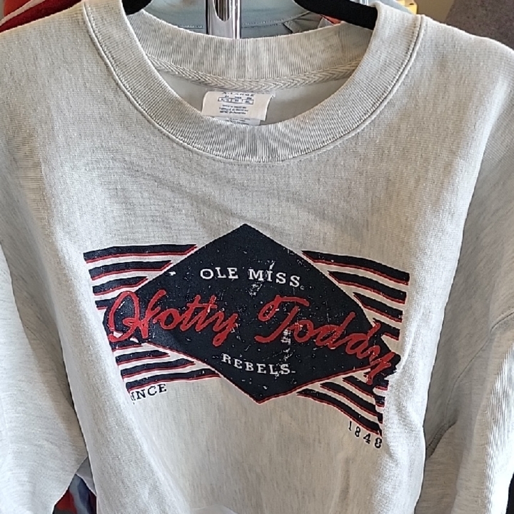 Champion Women's Light Gray Ole Miss Sweater